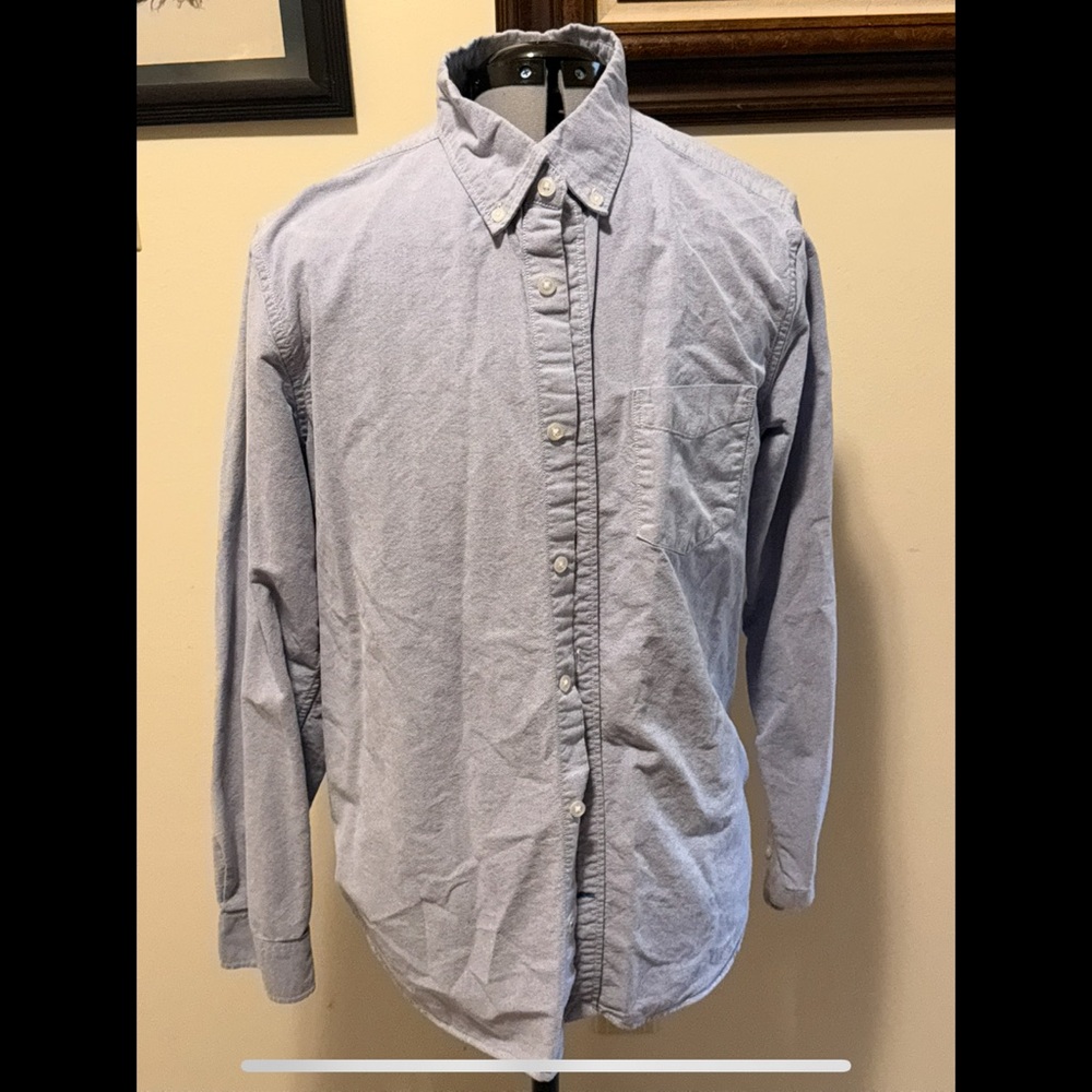 GAP Blue Casual Button Down Shirt with Relaxed Fit